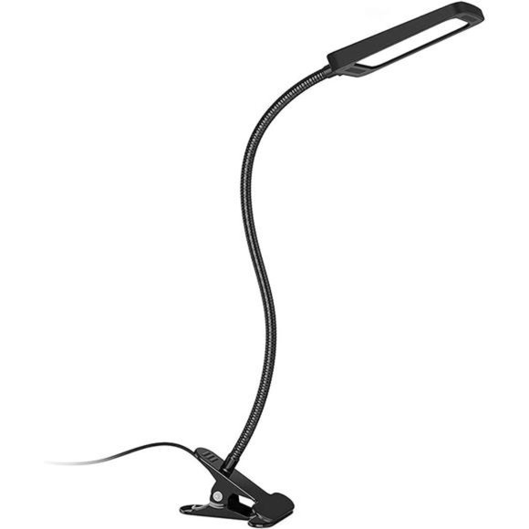 LED Desk Lamp with Clamp, 3-Level Dimmable Desk Light 6000K Daylight, Extra-Long - Picture 1 of 6